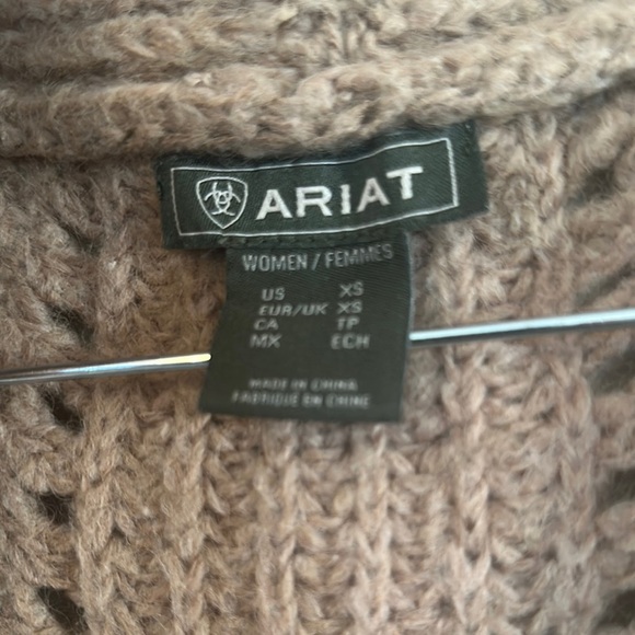 Chico's Tan Ribbed Knit Open Front Cardigan Sweater - Picture 5 of 7